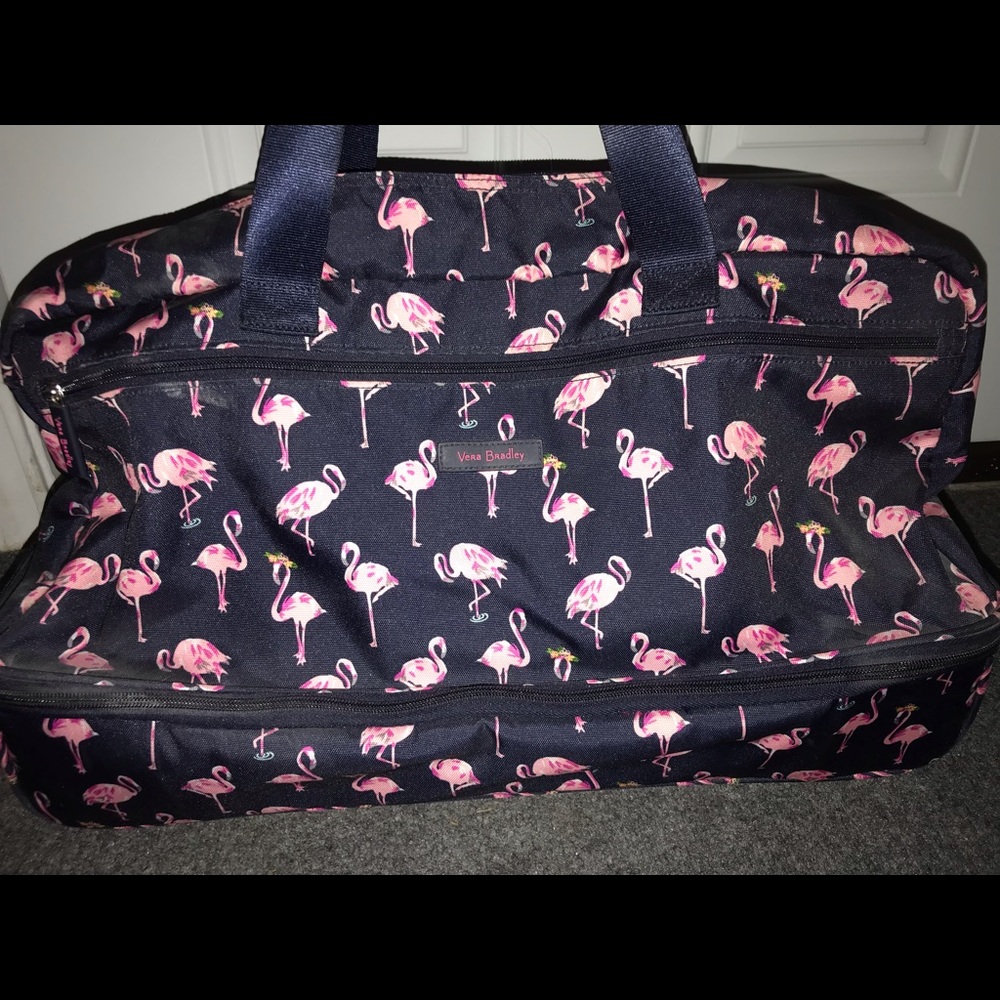 Vera Bradley Flamingo Print Wheeled Luggage
